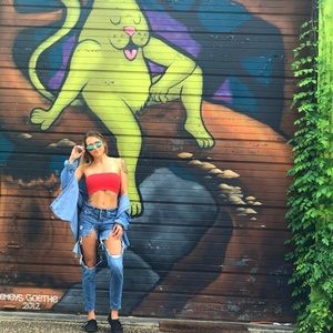 High waisted mom jeans